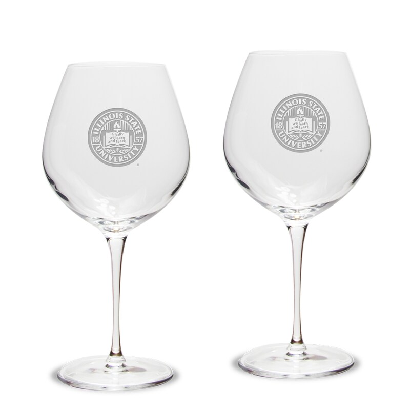 Illinois State Redbirds Team 22oz. 2-Piece Luigi Bormioli Titanium Robusto Wine Glass Set