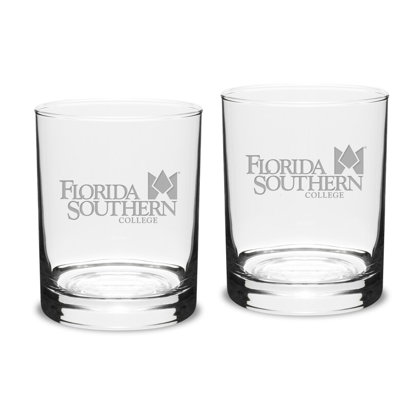 Florida Southern Moccasins 14oz. 2-Piece Classic Double Old-Fashioned Glass Set