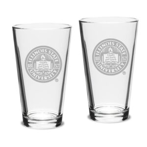 Illinois State Redbirds Logo 16oz. 2-Piece Classic Pub Glass Set