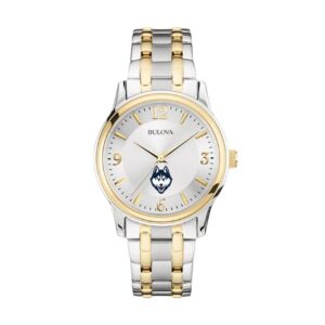 Bulova Silver/Gold UConn Huskies Classic Two-Tone Round Watch