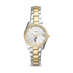 Women's Fossil Cincinnati Bearcats Scarlette Mini Two-Tone Stainless Steel Watch
