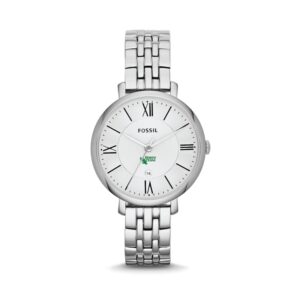 Women's Fossil Silver North Texas Mean Green Jacqueline Stainless Steel Watch