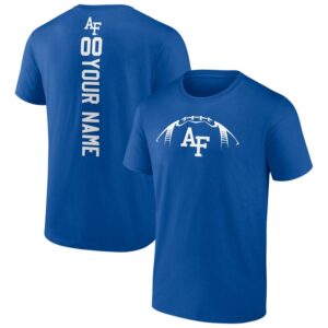Men's Royal Air Force Falcons Playmaker Personalized Football T-Shirt