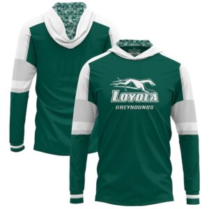 Men's Green Loyola Greyhounds Long Sleeve Hoodie T-Shirt