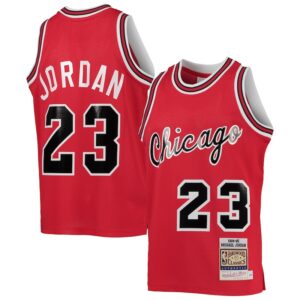 Youth Mitchell & Ness Michael Jordan Red Chicago Bulls 1984/85 Hardwood Classics Authentic Jersey