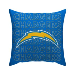 Los Angeles Chargers 18'' x 18'' Echo Wordmark Poly Span Décor Pillow