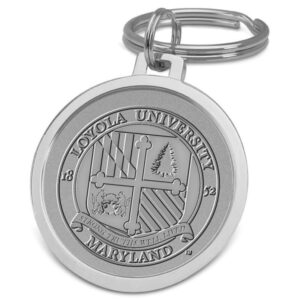 Silver Loyola Greyhounds Team Logo Split-Wire Key Ring