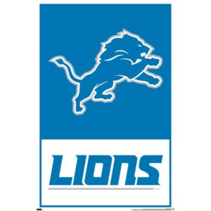Detroit Lions 22.4'' x 34'' Leagues Logo Poster
