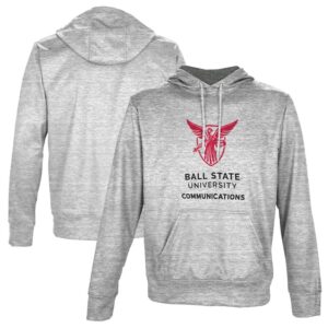 Men's ProSphere Gray Ball State Cardinals Communications Name Drop Pullover Hoodie