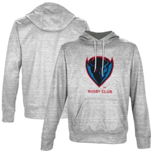 Men's ProSphere Gray DePaul Blue Demons Rugby Name Drop Pullover Hoodie