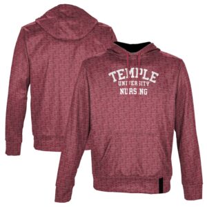 Men's ProSphere Cherry Temple Owls Nursing Name Drop Pullover Hoodie
