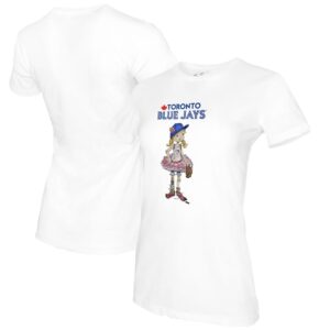 Women's Tiny Turnip White Toronto Blue Jays Baseball Babes T-Shirt