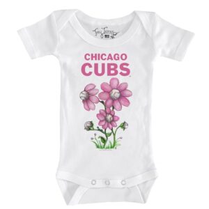 Infant Tiny Turnip White Chicago Cubs Blooming Baseballs Bodysuit