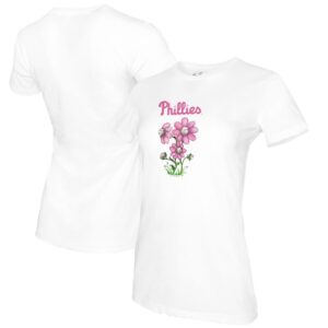 Women's Tiny Turnip White Philadelphia Phillies Blooming Baseballs T-Shirt