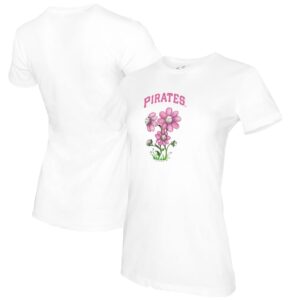 Women's Tiny Turnip White Pittsburgh Pirates Blooming Baseballs T-Shirt