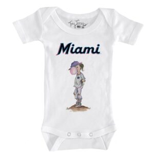 Infant Tiny Turnip White Miami Marlins Bubbles Bodysuit