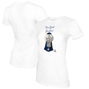 Women's Tiny Turnip White New York Yankees Gumball Machine T-Shirt