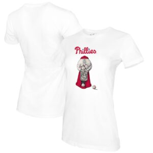Women's Tiny Turnip White Philadelphia Phillies Gumball Machine T-Shirt