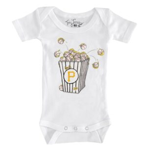 Infant Tiny Turnip White Pittsburgh Pirates Popcorn Bodysuit