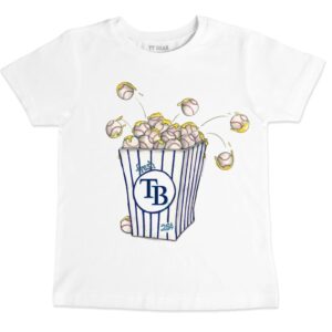 Infant Tiny Turnip White Tampa Bay Rays Popcorn T-Shirt