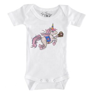Infant Tiny Turnip White Chicago Cubs Unicorn Bodysuit