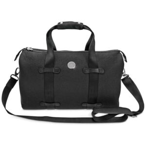 Silver Texas Southern Tigers Logo Leather Overnight Bag