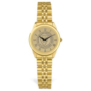 Women's Gold St. Olaf Oles Medallion Rolled Link Bracelet Wristwatch
