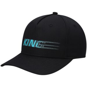 Men's King Apparel Black Tennyson Curved Peak Snapback Hat