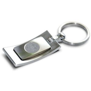 Silver Hobart & William Smith Colleges Team Logo Curve Key Ring