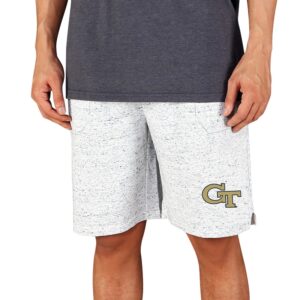 Men's Concepts Sport White/Charcoal Georgia Tech Yellow Jackets Throttle Knit Jam Shorts