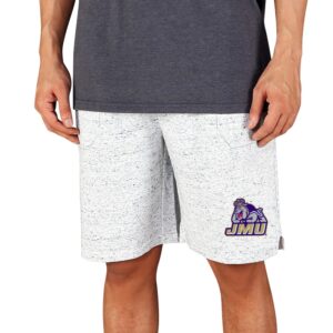 Men's Concepts Sport White/Charcoal James Madison Dukes Throttle Knit Jam Shorts