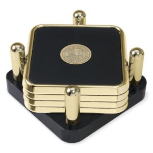 Oberlin Yeomen Gold 4-Piece Square Coaster Set