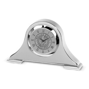 Silver Hobart & William Smith Colleges Team Napoleon Desk Clock