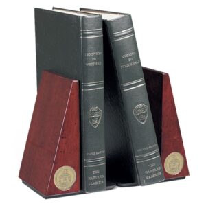 Gold Campbell Fighting Camels Rosewood Bookends