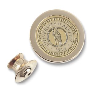 Men's Gold UAlbany Great Danes Shield Logo Lapel Pin