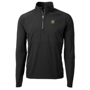 Men's Cutter & Buck Black Wichita State Shockers Adapt Eco Knit Hybrid Recycled Quarter-Zip Pullover Top