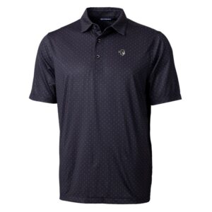 Men's Cutter & Buck Black Seton Hall Pirates Pike Double Dot Print Stretch Polo