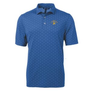 Men's Cutter & Buck Royal San Jose State Spartans Virtue Eco Pique Tile Print Polo