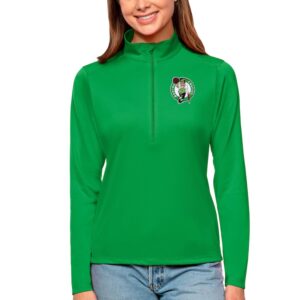 Women's Antigua Kelly Green Boston Celtics Tribute Half-Zip Top