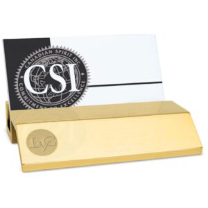 Lebanon Valley College Gold Business Card Holder