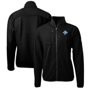 Men's Cutter & Buck Black Indiana State Sycamores Big & Tall Cascade Eco Sherpa Fleece Full-Zip Jacket