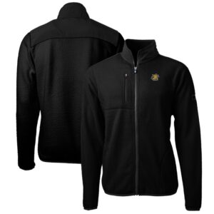 Men's Cutter & Buck Black Wichita State Shockers Big & Tall Cascade Eco Sherpa Fleece Full-Zip Jacket