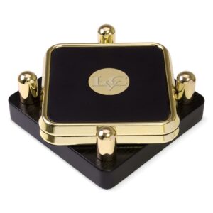Lebanon Valley College Gold 2-Piece Square Coaster Set
