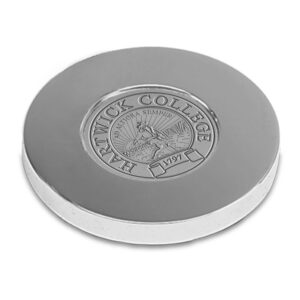 Silver Hartwick College Hawks Paperweight