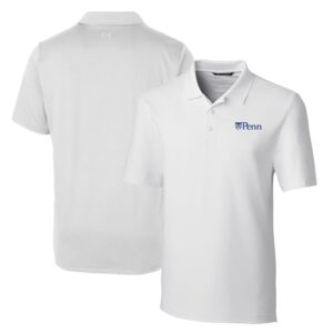 Men's Cutter & Buck White Pennsylvania Quakers Big & Tall Forge Stretch Polo