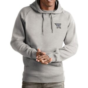 Men's Antigua Heathered Gray Rochester Knighthawks Victory Pullover Hoodie