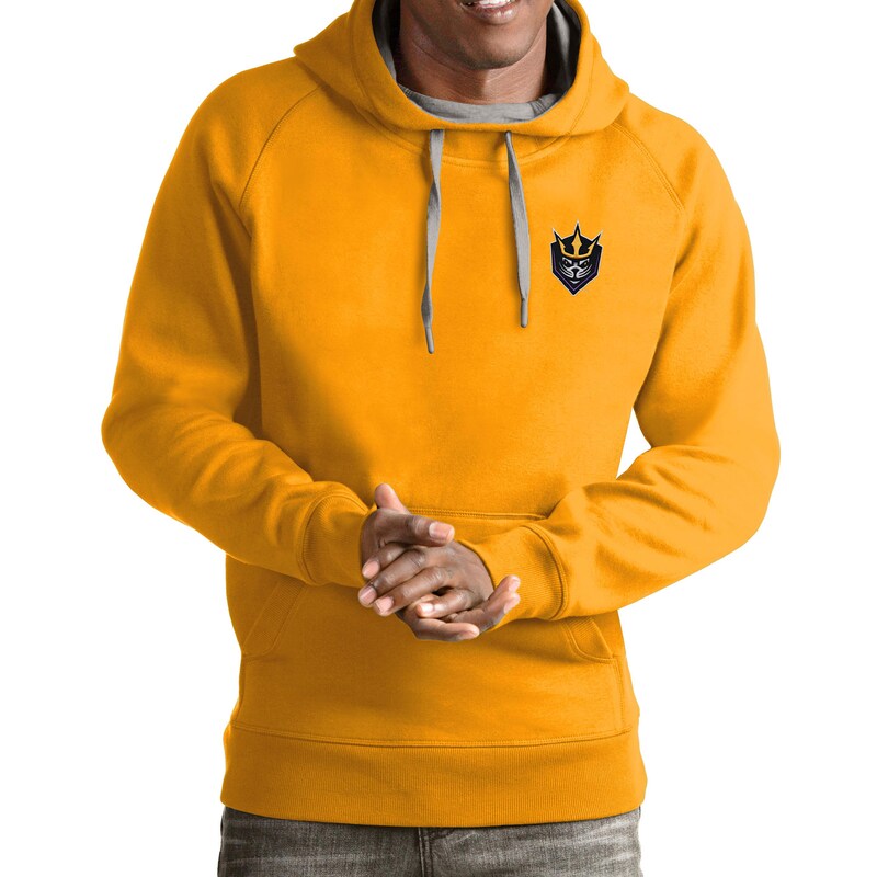 Men's Antigua Gold San Diego Seals Victory Pullover Hoodie