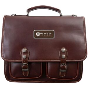 Brown Hanover Panthers Logo Plate Sabino Canyon Briefcase