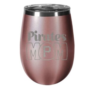 Pittsburgh Pirates 10oz. Mom Rose Gold Wine Tumbler
