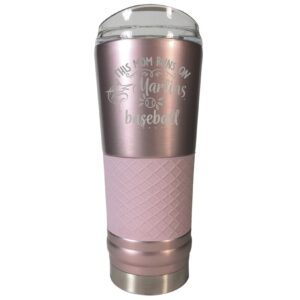 Miami Marlins 24oz. This Mom Rose Gold Draft Tumbler